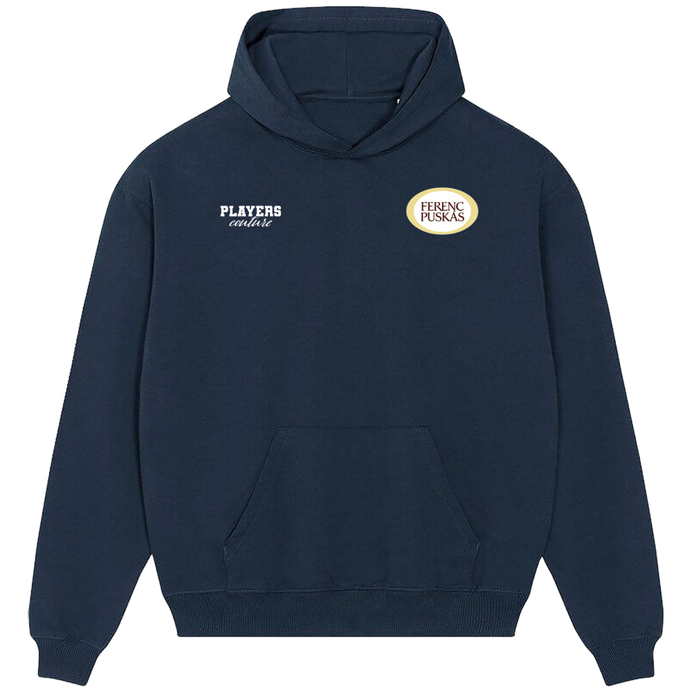 Ferenc Puskas Logo Players Couture Men's Casual Hoodie Navy