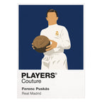 Ferenc Puskas Real Madrid Icon Frame — White