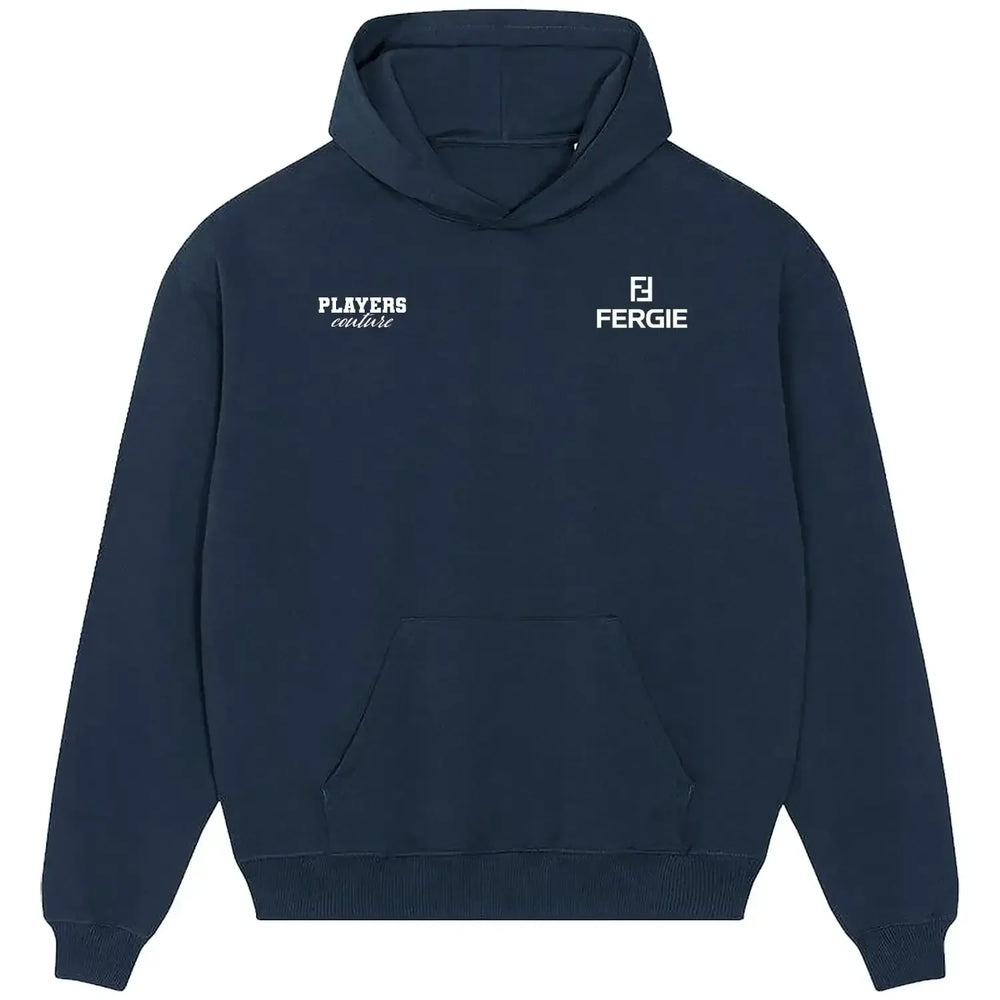 Fergie hoodie – navy men's hoodie featuring the Fergie Players Couture logo