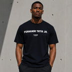 Fernando Tatis Jr. Men's T-Shirt — lifestyle photo, Navy t-shirt