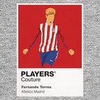 Fernando Torres Atletico Madrid Icon Frame Men's Hoodie — Gray Artwork
