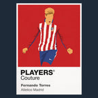 Fernando Torres Atletico Madrid Icon Frame Men's Hoodie — Navy Artwork