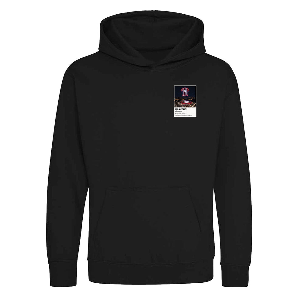 Fernando Torres Atlético Madrid Icons in Lights Frame Kids Hoodie in Black