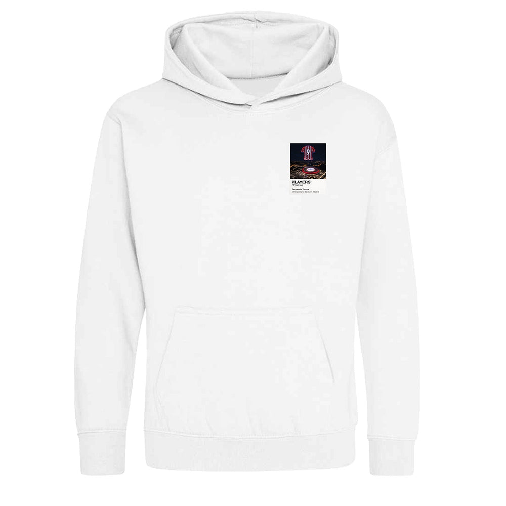 Fernando Torres Atlético Madrid Icons in Lights Frame Kids Hoodie in White