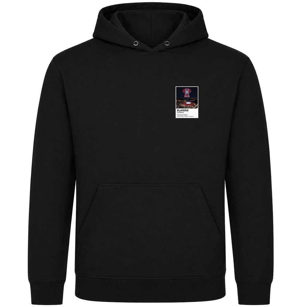 Fernando Torres Atlético Madrid Icons in Lights Frame Men's Hoodie in Black