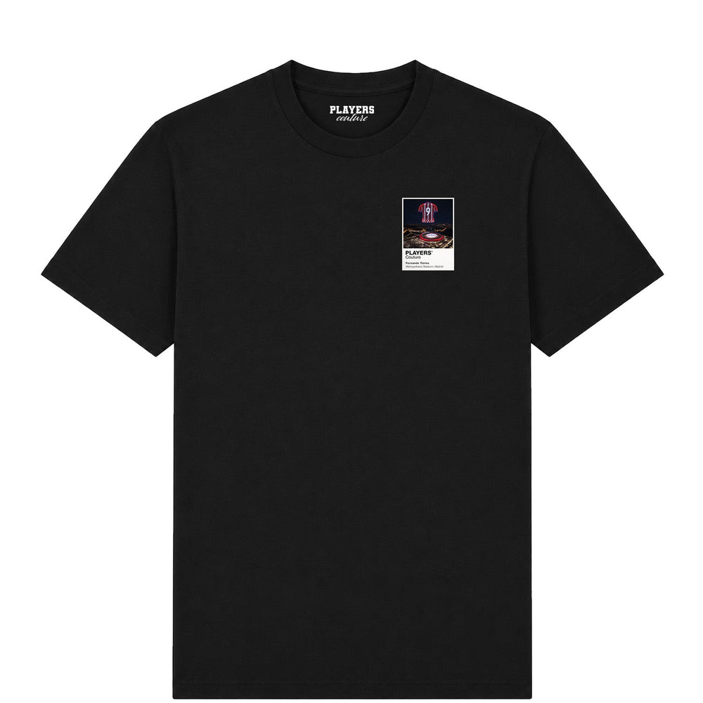 Fernando Torres Atlético Madrid Icons in Lights Frame Men's T-Shirt in Black