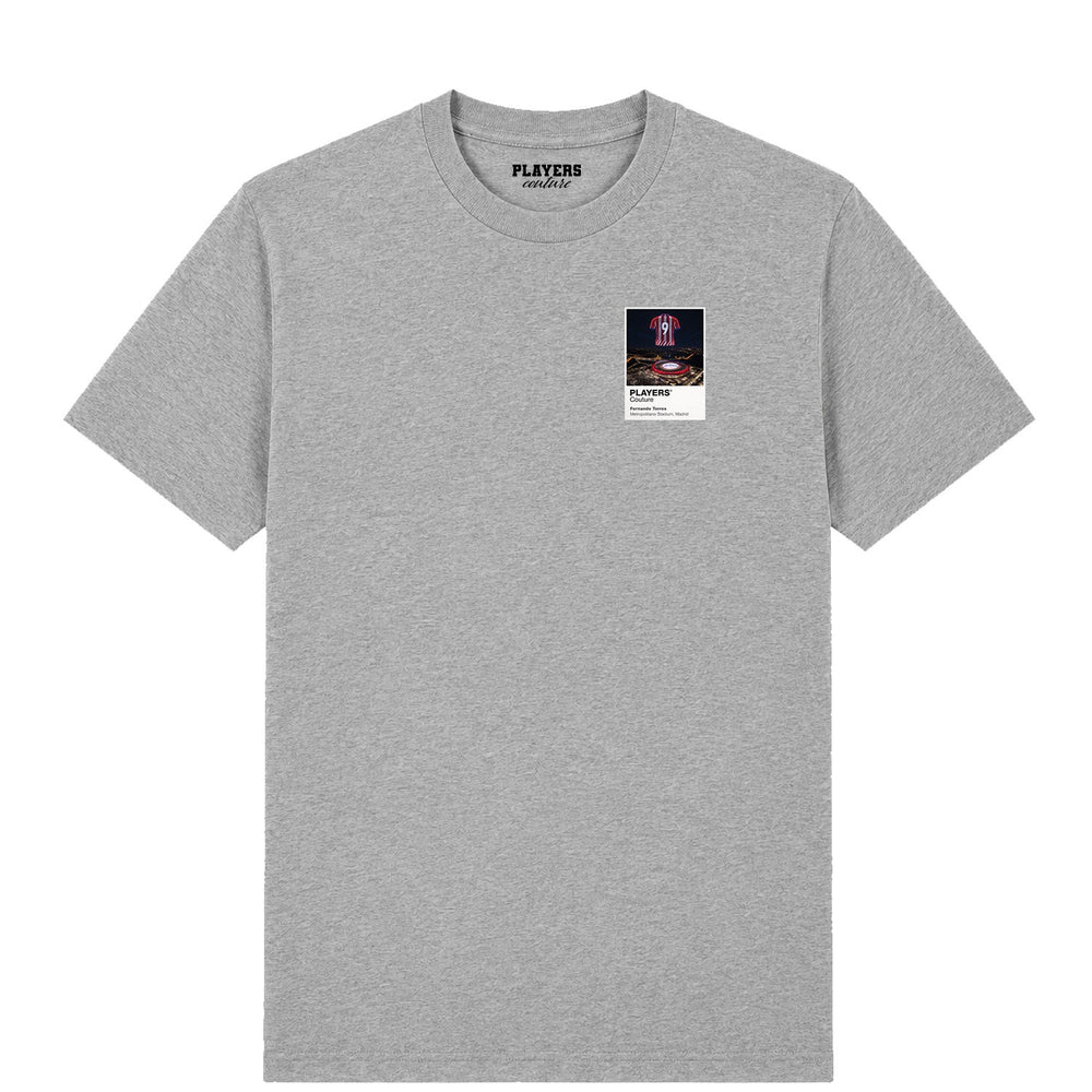Fernando Torres Atlético Madrid Icons in Lights Frame Men's T-Shirt in Gray