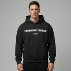 Fernando Torres hoodie – navy men's hoodie with white Fernando Torres letters and Players Couture logo on the chest