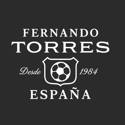 Fernando Torres Logo Kids Hoodie – black close-up detail shot of the Fernando Torres Players Couture logo design