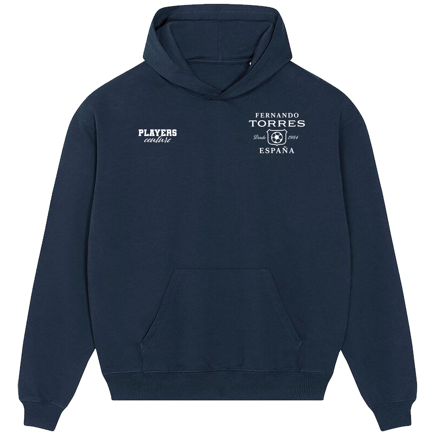 Fernando Torres Logo Players Couture Men's Casual Hoodie Navy