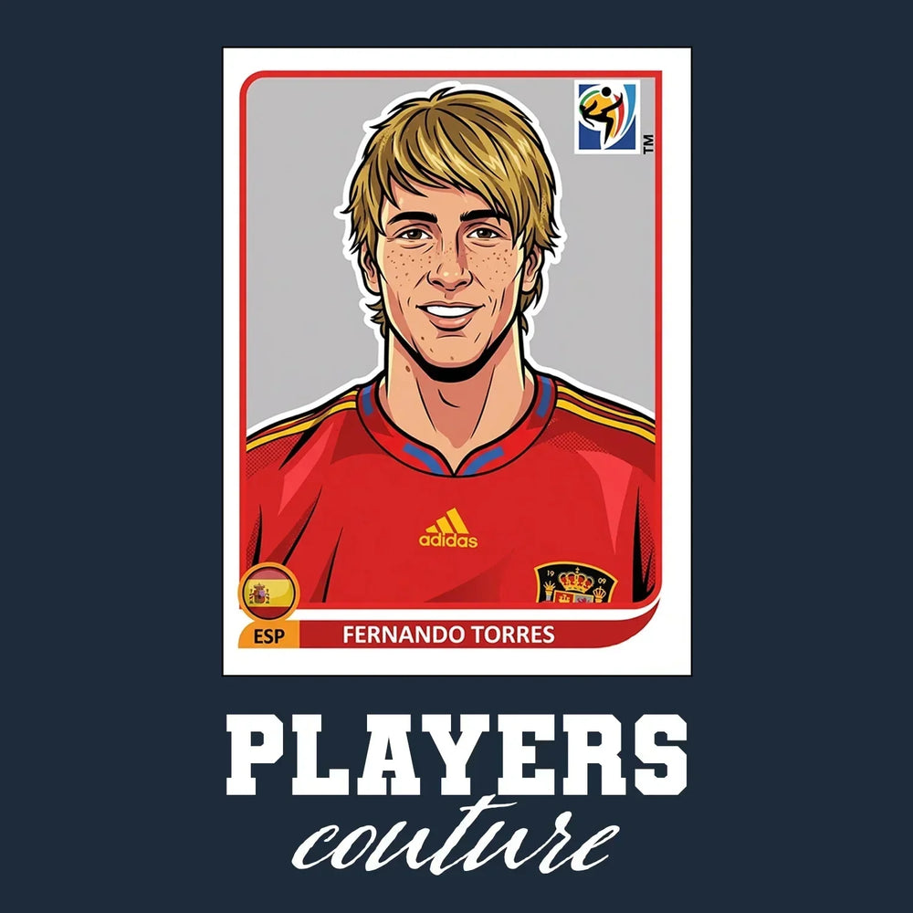 Fernando Torres World Cup Sticker Kids T-Shirt – fernando torres navy Players Couture design