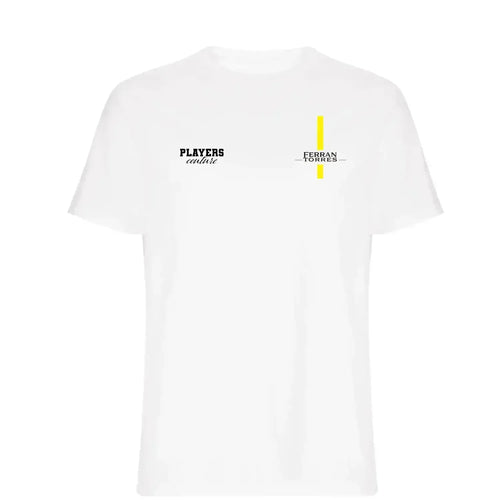 Ferran Torres t-shirt – white men's t-shirt featuring the Ferran Torres Players Couture logo