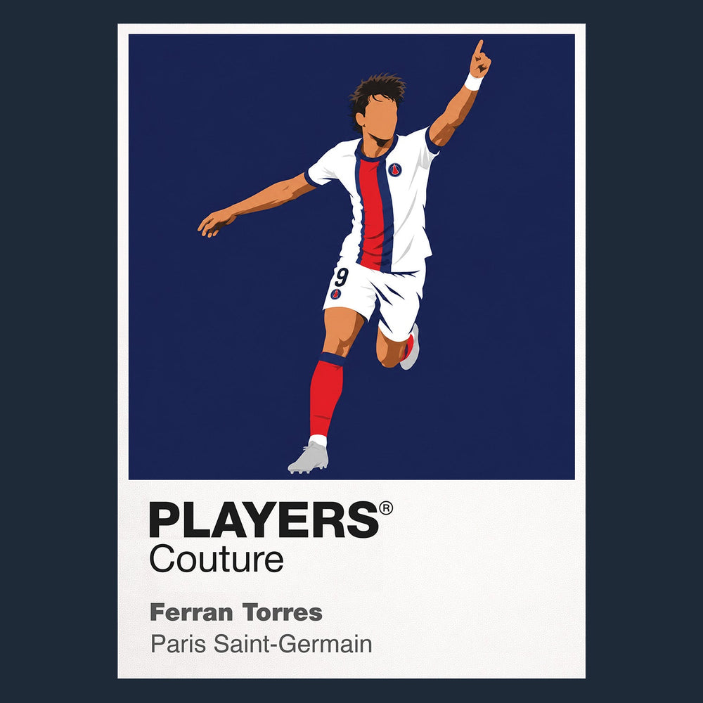 Ferran Torres PSG Icon Frame artwork in navy