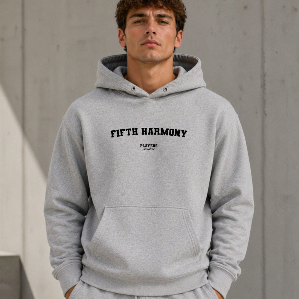 fifth-harmony name-print hoodie - grey