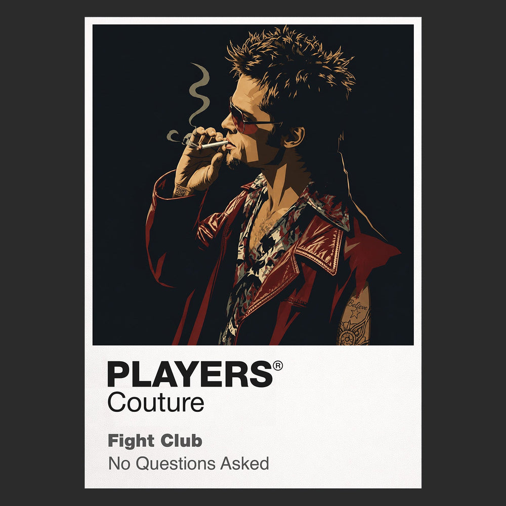 Fight Club the Narrator and Tyler Durden against the film's bruised, nocturnal underground world Icon Frame artwork in black