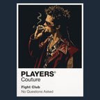 Fight Club the Narrator and Tyler Durden against the film's bruised, nocturnal underground world Icon Frame artwork in navy