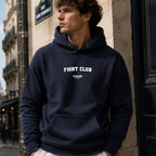 fight-club name-print hoodie - navy