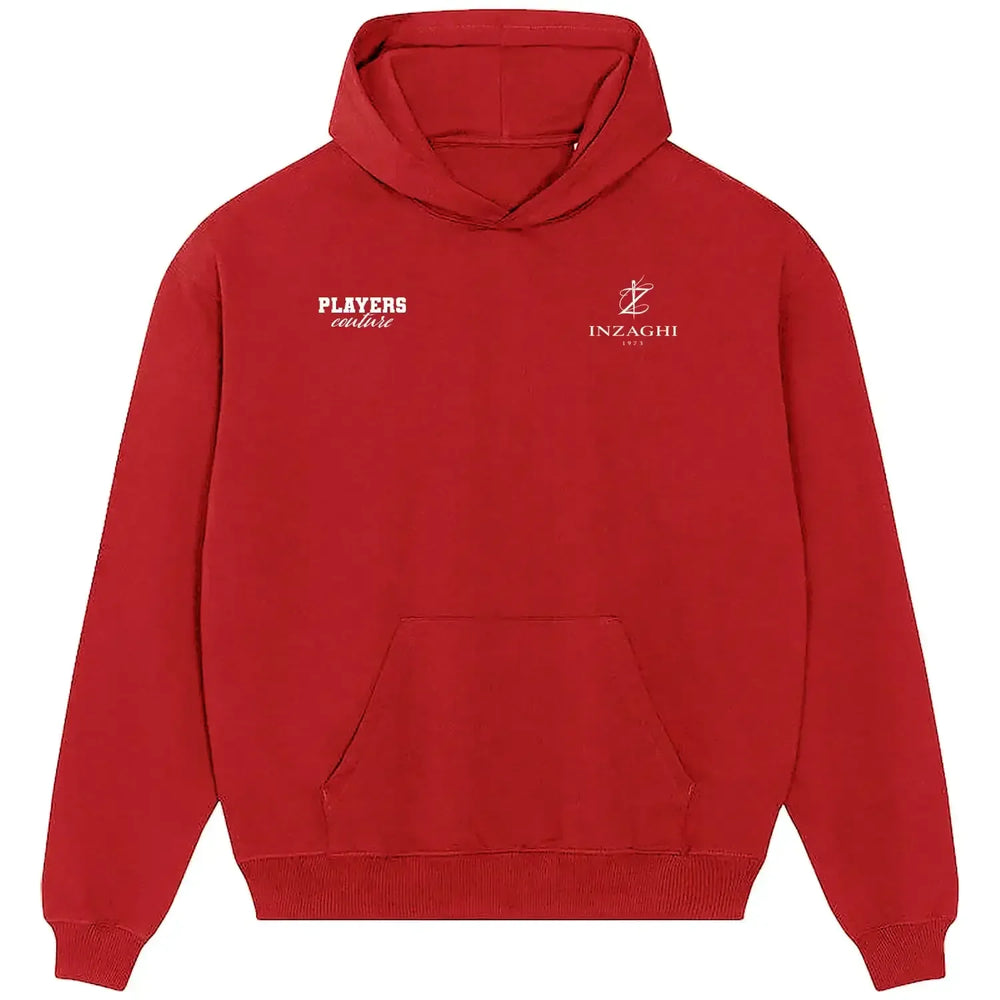 Filippo Inzaghi hoodie – red men's hoodie featuring the Filippo Inzaghi Players Couture logo