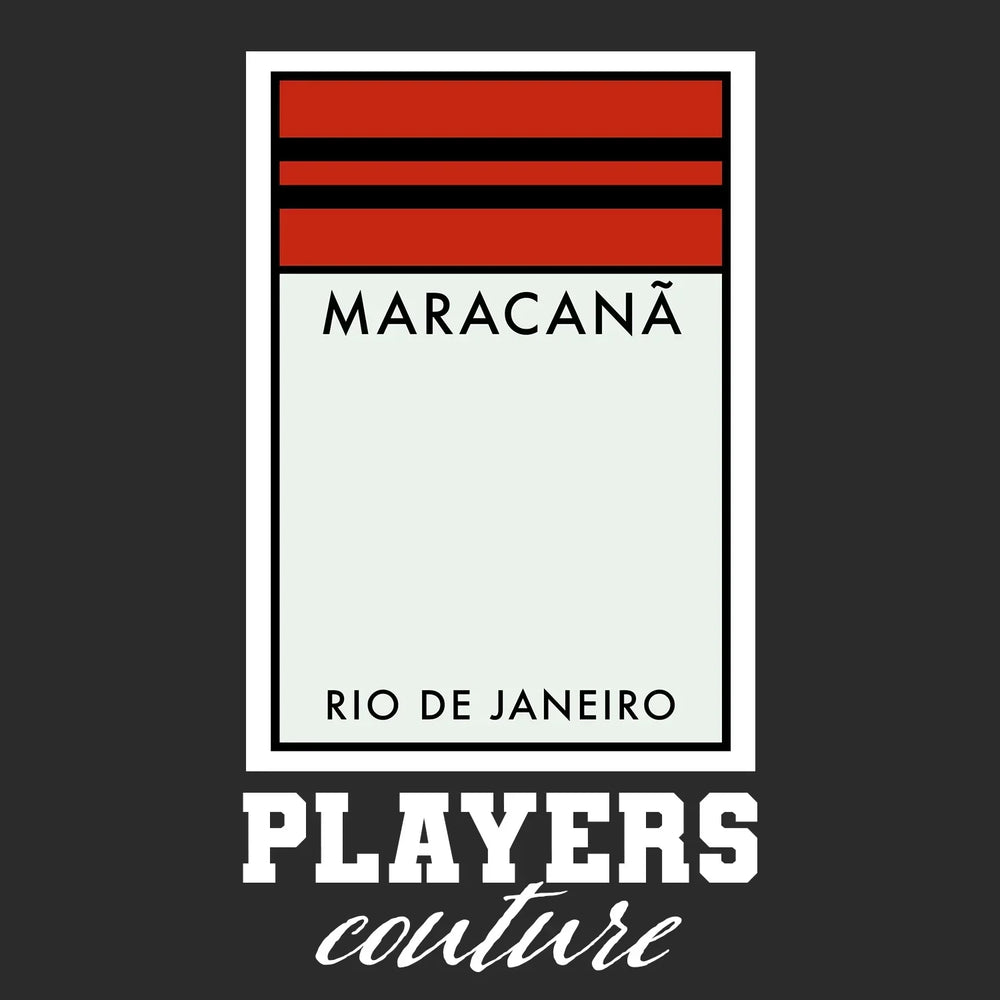 Flamengo Monopoly Card t-shirt – black men's t-shirt with white Flamengo Monopoly Card letters and Players Couture logo on