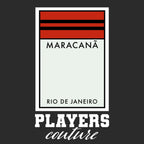 Flamengo Monopoly Card t-shirt – black men's t-shirt with white Flamengo Monopoly Card letters and Players Couture logo on