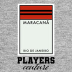 Flamengo Monopoly Card t-shirt – grey men's t-shirt with black Flamengo Monopoly Card letters and Players Couture logo on