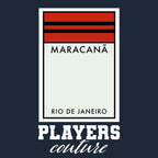 Flamengo Monopoly Card t-shirt – navy men's t-shirt with white Flamengo Monopoly Card letters and Players Couture logo on