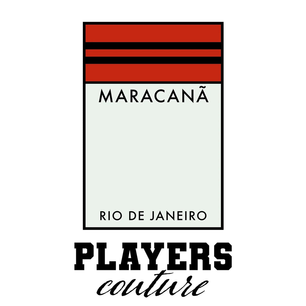 Flamengo Monopoly Card t-shirt – white men's t-shirt with black Flamengo Monopoly Card letters and Players Couture logo on