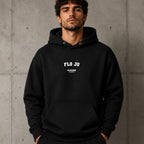 flo-jo name-print hoodie - black