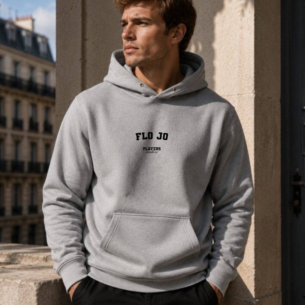 flo-jo name-print hoodie - grey