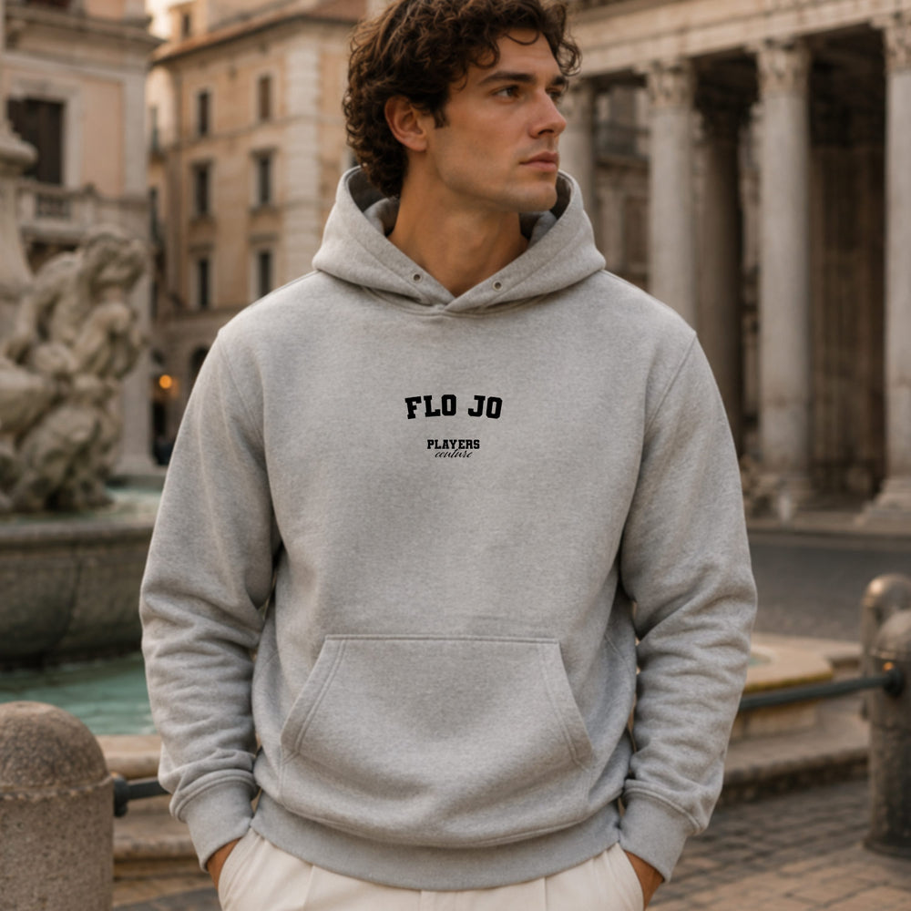 flo-jo name-print hoodie - grey
