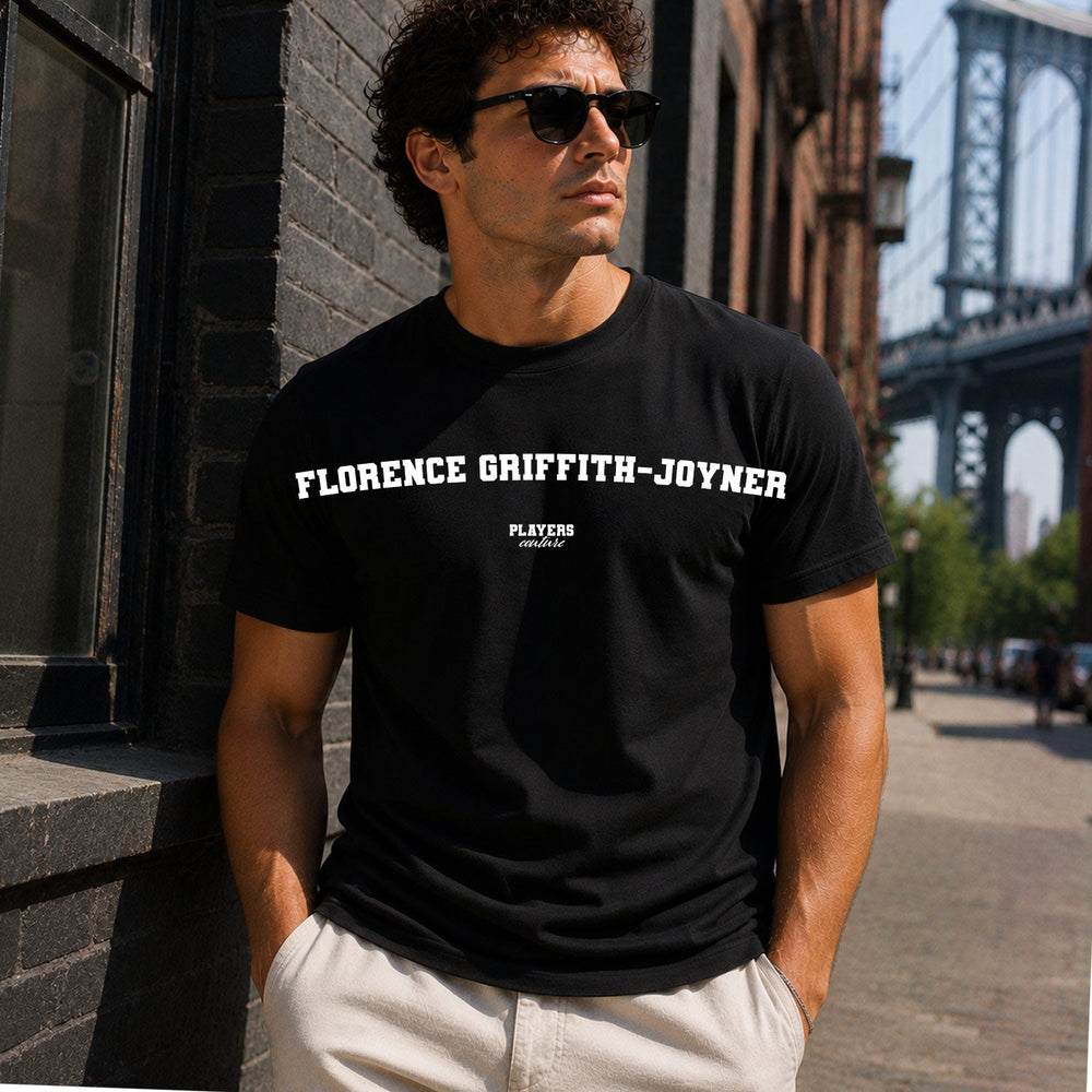 Florence Griffith Joyner black men's T-shirt lifestyle photograph 14