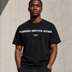 Florence Griffith Joyner black men's T-shirt lifestyle photograph