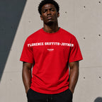 Florence Griffith Joyner red men's T-shirt lifestyle photograph 12