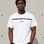 Florence Griffith Joyner white men's T-shirt lifestyle photograph 5