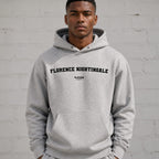 florence-nightingale name-print hoodie - grey