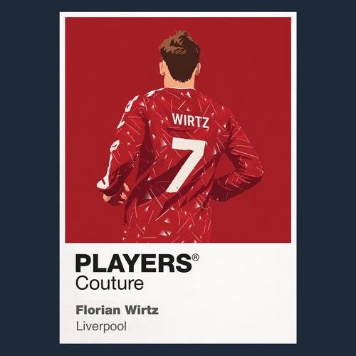 Florian Wirtz Liverpool Icon Frame Men's Hoodie — Navy Artwork
