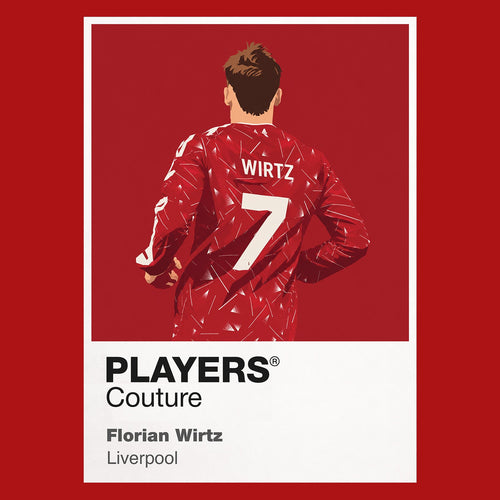 Florian Wirtz Liverpool Icon Frame Men's Hoodie — Red Artwork
