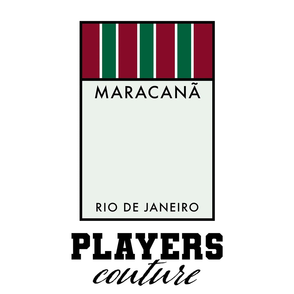 Fluminense Monopoly Card hoodie – white men's hoodie with black Fluminense Monopoly Card letters and Players Couture logo on
