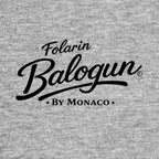 Folarin Balogun Logo Men's Hoodie – grey close-up detail shot of the Folarin Balogun Players Couture logo design