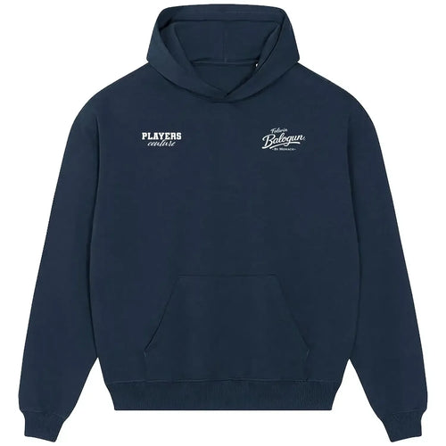 Folarin Balogun hoodie – navy men's hoodie featuring the Folarin Balogun Players Couture logo