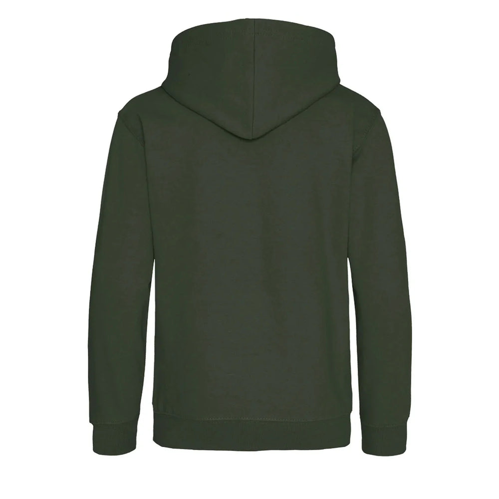 Essentials Collection hoodie – forest kids' hoodie with white Essentials Collection letters and Players Couture logo on the
