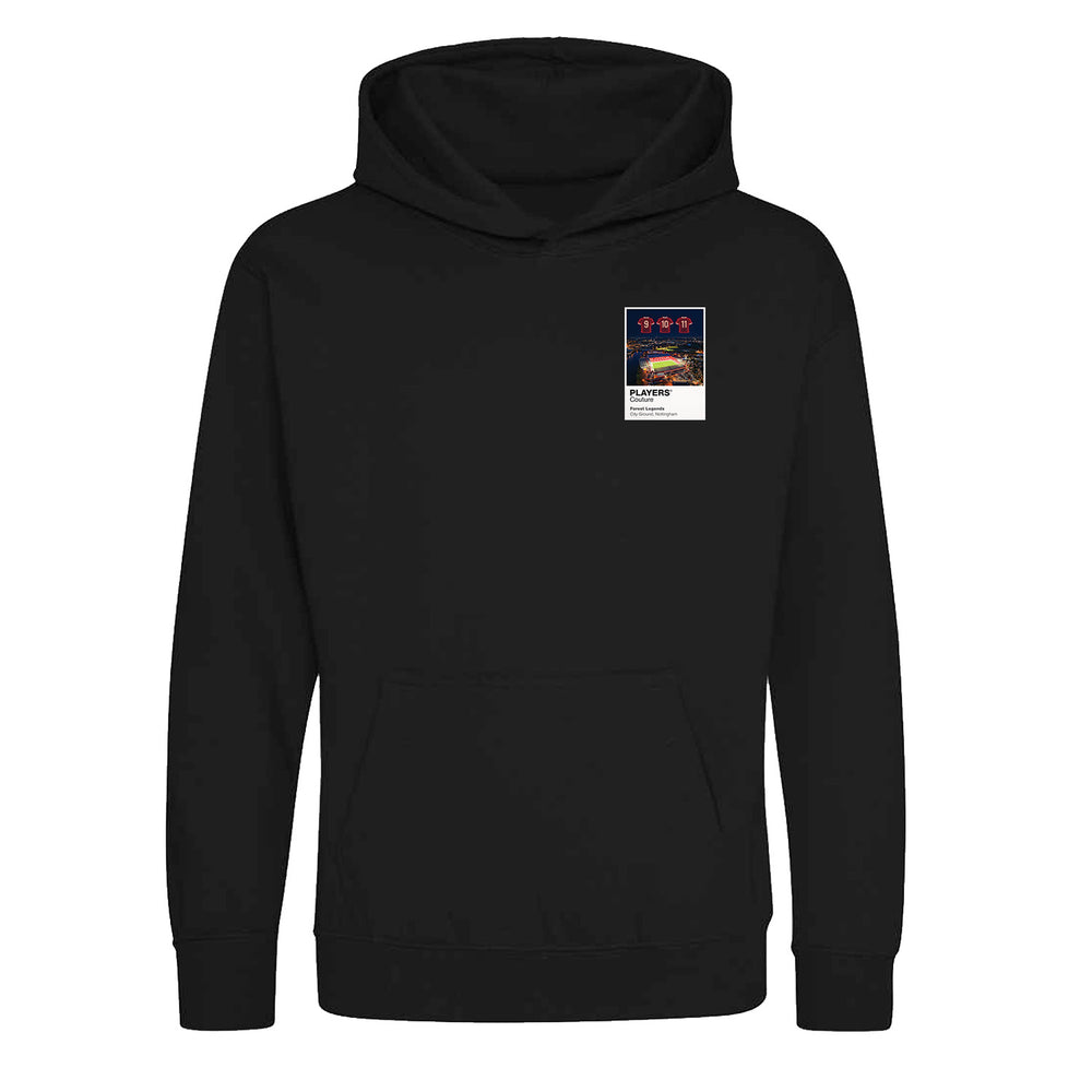 Nottingham Forest Legends Icons in Lights Frame Kids Hoodie - Black