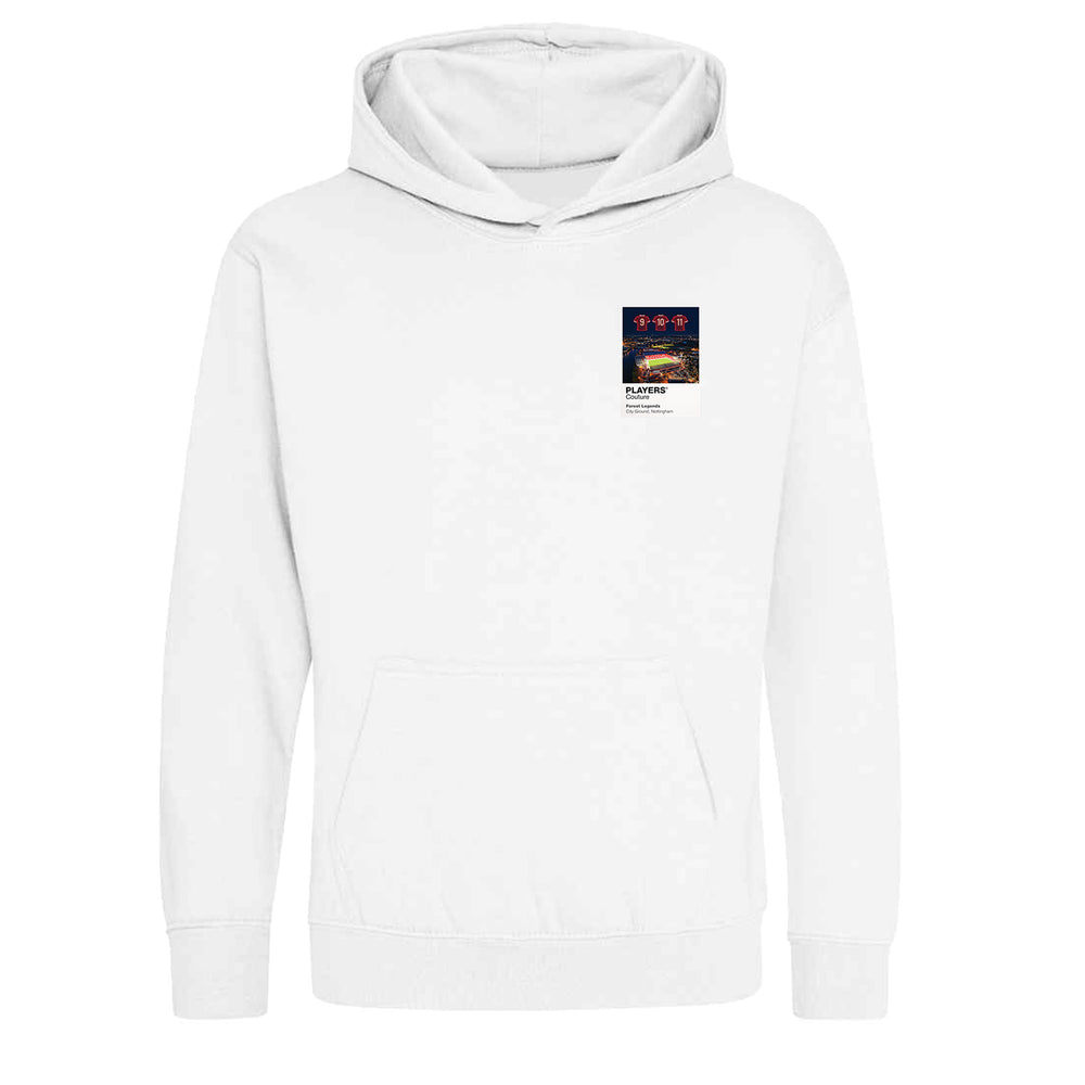 Nottingham Forest Legends Icons in Lights Frame Kids Hoodie - White