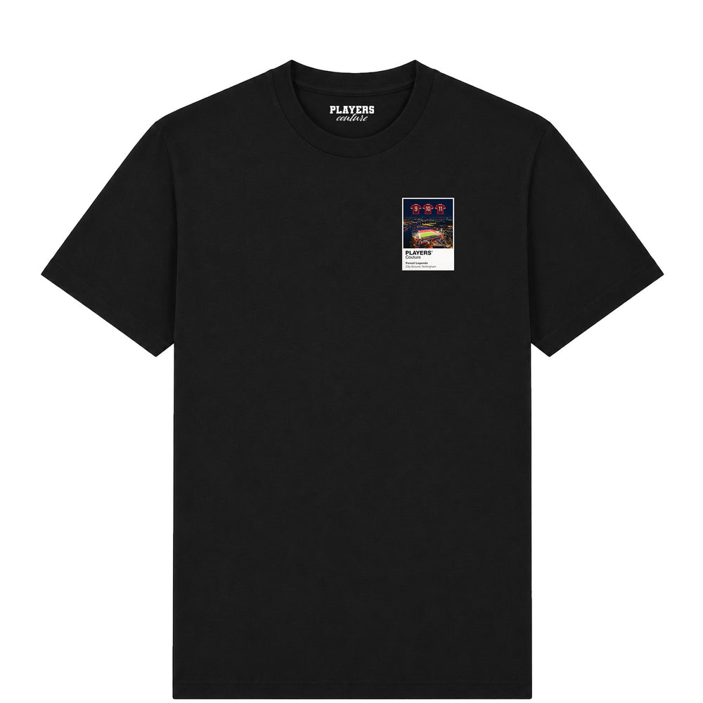 Nottingham Forest Legends Icons in Lights Frame Men's T-Shirt - Black