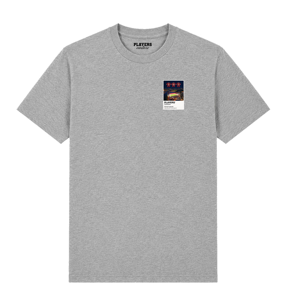Nottingham Forest Legends Icons in Lights Frame Men's T-Shirt - Gray