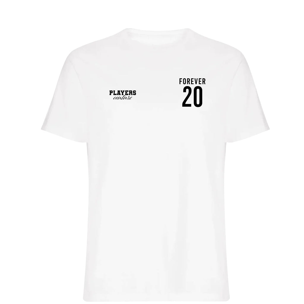 Diogo Jota Forever 20 Logo Players Couture Mens T-Shirt White