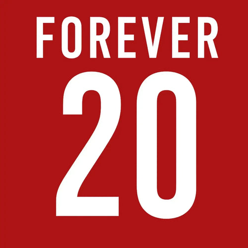 Diogo Jota Forever 20 Logo Men's Hoodie – red close-up detail shot of the Diogo Jota Forever 20 Players Couture logo design