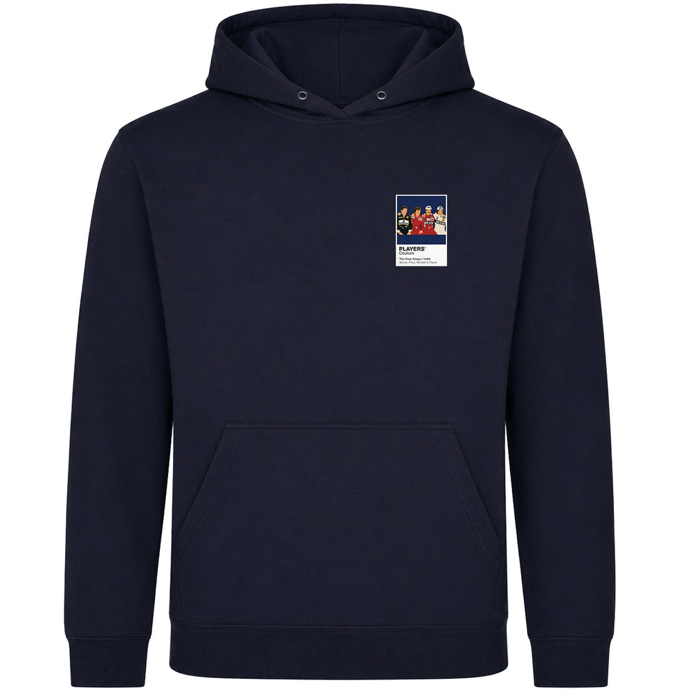 Four Kings 1986 Formula 1 hoodie – mens navy hoodie view