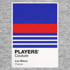 France 98 Classic Football Shirt Colours Frame Men's T-Shirt – grey close-up detail shot of the France 98 Players Couture