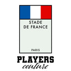 France t-shirt – white men's t-shirt with black France letters and Players Couture logo on the chest